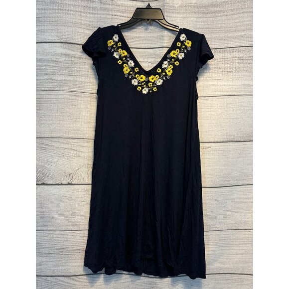 LOFT Embroidered Flutter Swing Dress Size S - Picture 1 of 3